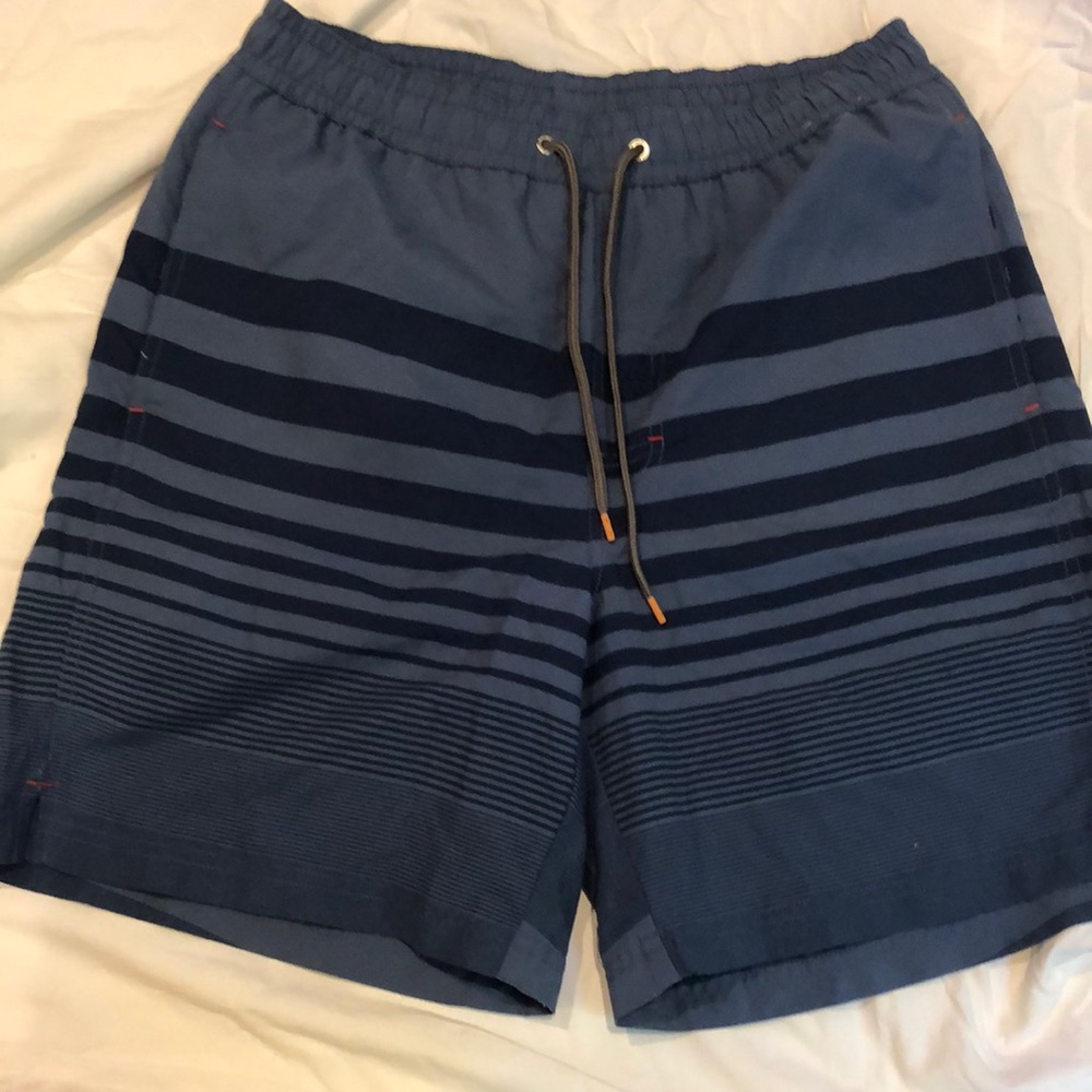 Thomas Dean blue striped swimsuit Sz M
